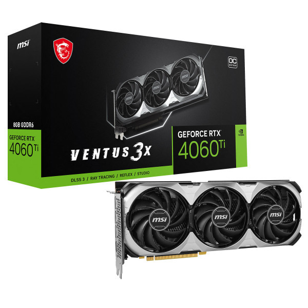 MSI GeForce RTX 4060 Ti VENTUS 3X E OC 8Go GDDR6 MSI GeForce RTX 4060 Ti VENTUS 3X E OC 8Go GDDR6 – Image 1