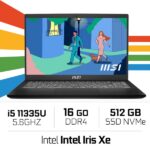 MSI MODERN 14 C13M-1419MA Intel i5-1335U/16GB DDR4/512GB SSD/14" FHD IPS/Win11 - Noir Classic