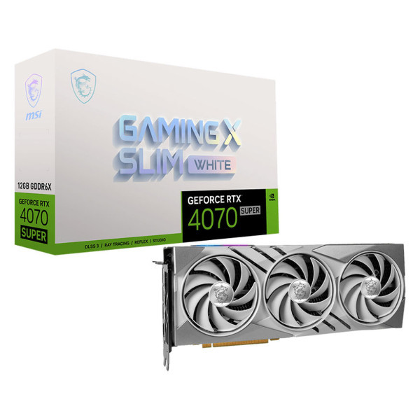 MSI GeForce RTX 4070 SUPER 12G GAMING X SLIM WHITE MSI GeForce RTX 4070 SUPER 12G GAMING X SLIM WHITE – Image 1