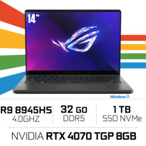 Asus ROG Zephyrus G14-403UI-Q24W AMD Ryzen 9 8945HS/32GB DDR5/1TB SSD/RTX 4070 TGP 90W/14" 3K OLED
