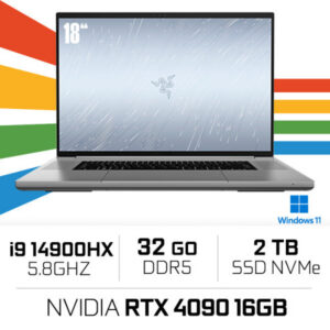 Razer Blade 18 RZ09-05092FM4 i9-14900HX/32GB DDR5/2TB SSD/RTX4090 16GB/18'' 4K 200Hz (Sans emballage)