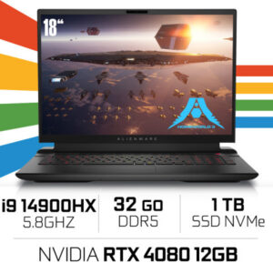 Alienware M18 R2 Intel Core i9-14900HX/32GB/1TB SSD/RTX4080/18" Win11 (SANS EMBALLAGE)