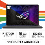 ASUS ROG Zephyrus G16 GU603ZV-N48W Intel Core i7 12700H /16GB/512GB SSD/RTX 4060 8GB/16" 165Hz (SANS EMBALLAGE)