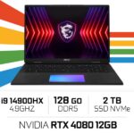 MSI Titan 18 HX A14VHG-076ES i9-14900HX/128GB/2TB SSD/RTX4080 12GB/ 18" (SANS EMBALLAGE)