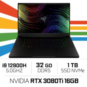 Razer Blade 15 RZ09-0421PFF3 i9-12900H/32GB/1TB SSD/RTX3080 Ti 16GB/ 15.6” (SANS EMBALLAGE)