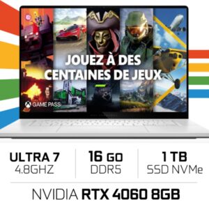 Asus ROG Zephyrus G16-GU605MV-Q28W intel Ultra 7 /16GB/1TB SSD/RTX 4060/16" OLED(SANS EMBALLAGE)