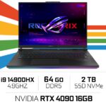 ASUS ROG STRIX SCAR 18 G834JYR-R6037W i9-14900HX/64GB/2TB SSD/RTX4090 16GB/ 18" (SANS EMBALLAGE)
