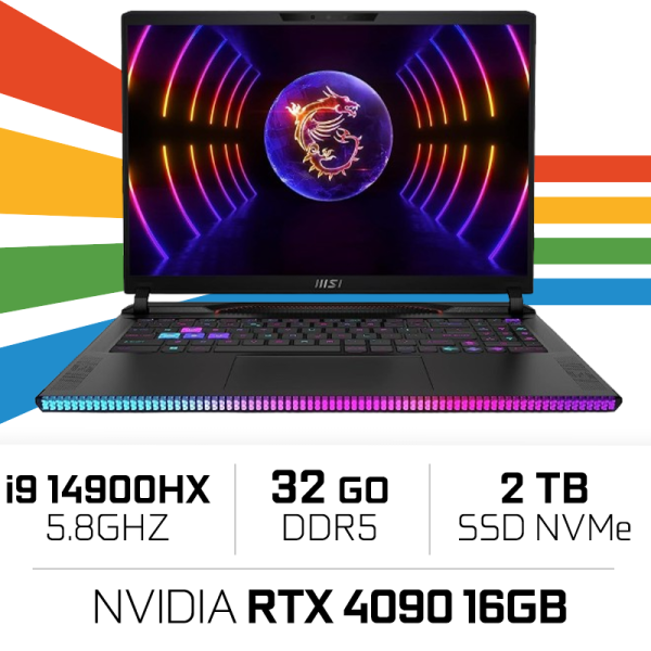 MSI Raider GE68HX 14VIG i9-14900HX/32GB/2TB SSD/RTX4090 16GB/ 16" 240Hz IPS MSI Raider GE68HX 14VIG i9-14900HX/32GB/2TB SSD/RTX4090 16GB/ 16" 240Hz IPS – Image 1