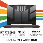 ASUS TUF GAMING A15 TUF507NV-LP018 AMD Ryzen R7 7735HS/16GB/512GB SSD/RTX4060 8GB/15.6'' 144Hz