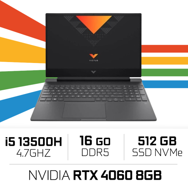 HP Victus 16-r0024nf i5-13500H/16GB/512GB SSD/RTX4060 8GB/16.1'' 144Hz HP Victus 16-r0024nf i5-13500H/16GB/512GB SSD/RTX4060 8GB/16.1'' 144Hz – Image 1