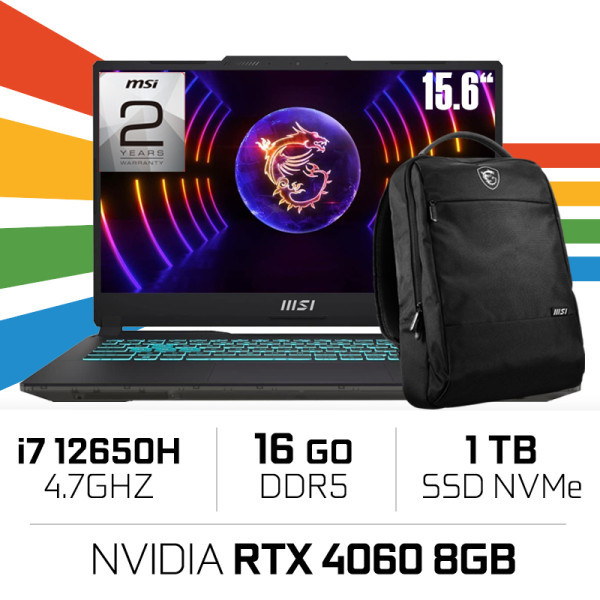 MSI CYBORG 15 A12VF i7-12650H/16GB DDR5/1TB SSD/RTX4060 8GB/15.6'' 144Hz MSI CYBORG 15 A12VF i7-12650H/16GB DDR5/1TB SSD/RTX4060 8GB/15.6'' 144Hz – Image 1
