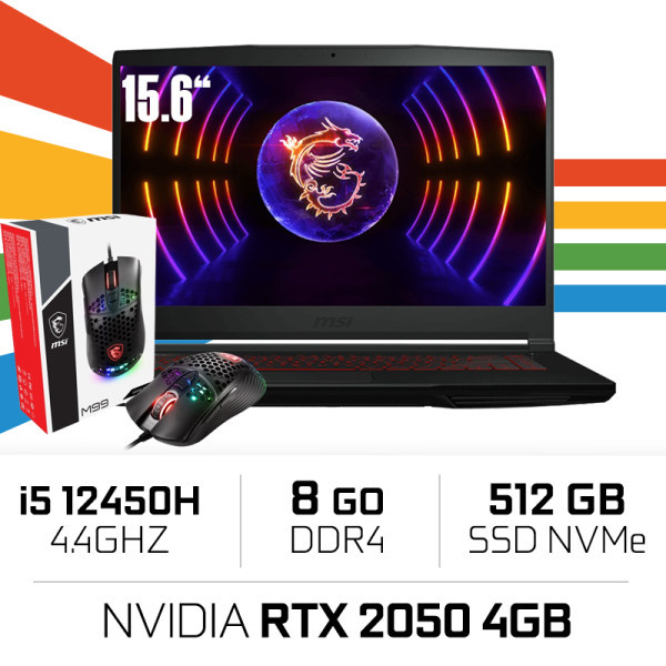 MSI GF63 12UCX THIN i5-12650H/8GB/512GB SSD/RTX2050 4GB/15.6'' Win11 MSI GF63 12UCX THIN i5-12650H/8GB/512GB SSD/RTX2050 4GB/15.6'' Win11 – Image 1