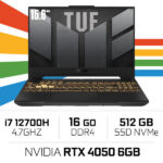 ASUS TUF Gaming F15 TUF507ZU4 Intel Core i7 12700H/16GB/512GB SSD/RTX4050 6GB/15.6'' 144Hz