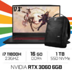 MSI GF76 Katana 11UE i7-11800H/16GB/1TB SSD/RTX3060 6GB/17.3'' 144Hz W11 BTS