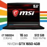 MSI GF63 11SC (THIN) i7-11800H/16GB/512GB SSD/GTX1650 4GB/15.6'' W11 BTS – Image 2