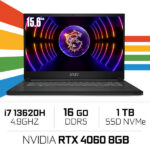 MSI Stealth 15 Studio A13VF i7-13620H/16GB/1TB SSD/RTX4060 8GB/15.6'' 144Hz IPS