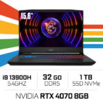MSI Pulse 15 B13VGK i9-13900H/32GB/1TB SSD/RTX4070 8GB/15.6'' 165Hz IPS QHD