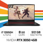 MSI KATANA GF76 12UC-414XPL i7-12650H/8 Go/512 Go SSD/RTX3050 /17,3" FHD 144 Hz