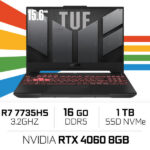 ASUS TUF GAMING A15 TUF507NV AMD Ryzen R7 7735HS/16GB/1TB SSD/RTX4060 8GB/15.6'' 144Hz