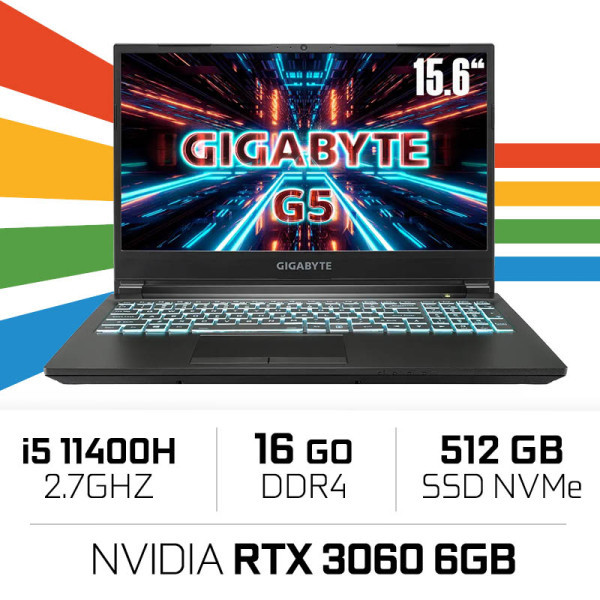Gigabyte G5 KD i5 11400H/16GB/512GB SSD/RTX3060 6GB/15.6'' 144Hz Gigabyte G5 KD i5 11400H/16GB/512GB SSD/RTX3060 6GB/15.6'' 144Hz – Image 1