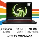 MSI Bravo 15 B5DD-299XMA Ryzen R7-5800H/16GB/512GB SSD/RX 5500M 4GB/15.6'' BTS