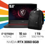 MSI Pulse GL66 12UEK i7-12700H/16GB/1TB SSD/RTX3060 6GB/15.6'' 240Hz W11 BTS