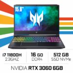 Acer Predator Helios 300 PH315-54-72WP i7 11800H/16GB/512GB SSD/RTX3060 6GB/15.6'' 144Hz – Image 2
