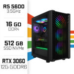 PC Gamer UltraPC Ryzen 5 5600/16GB/512GB SSD/RTX3060 12GB