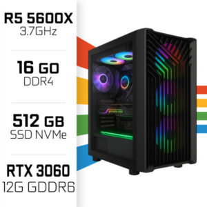 PC Gamer UltraPC Ryzen 5 5600X/16Go/512Go SSD/RTX3060 12Go
