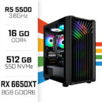 SETUP Gamer Essential R5 5500 RX6650XT + XGC-120 + X24G14IFF 23.8" 144Hz – Image 3