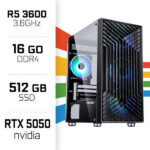 SETUP Gamer Essential R5 3600 RTX5050 + XGC-120 + X24G14IFF 144Hz – Image 3